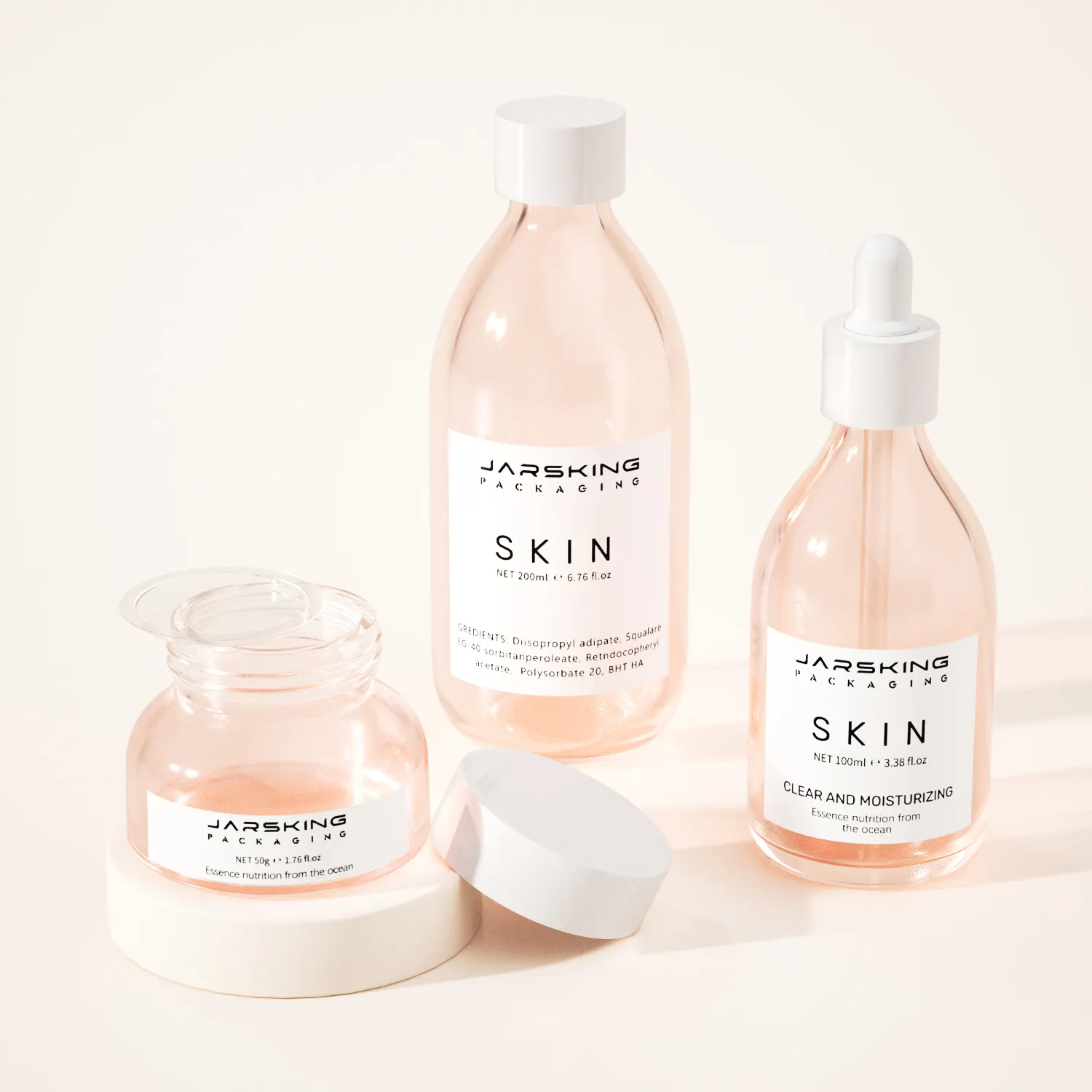 Skincare Packaging Serum Essential Oil Glass Bottles 50g 100ml 200ml - Image 4