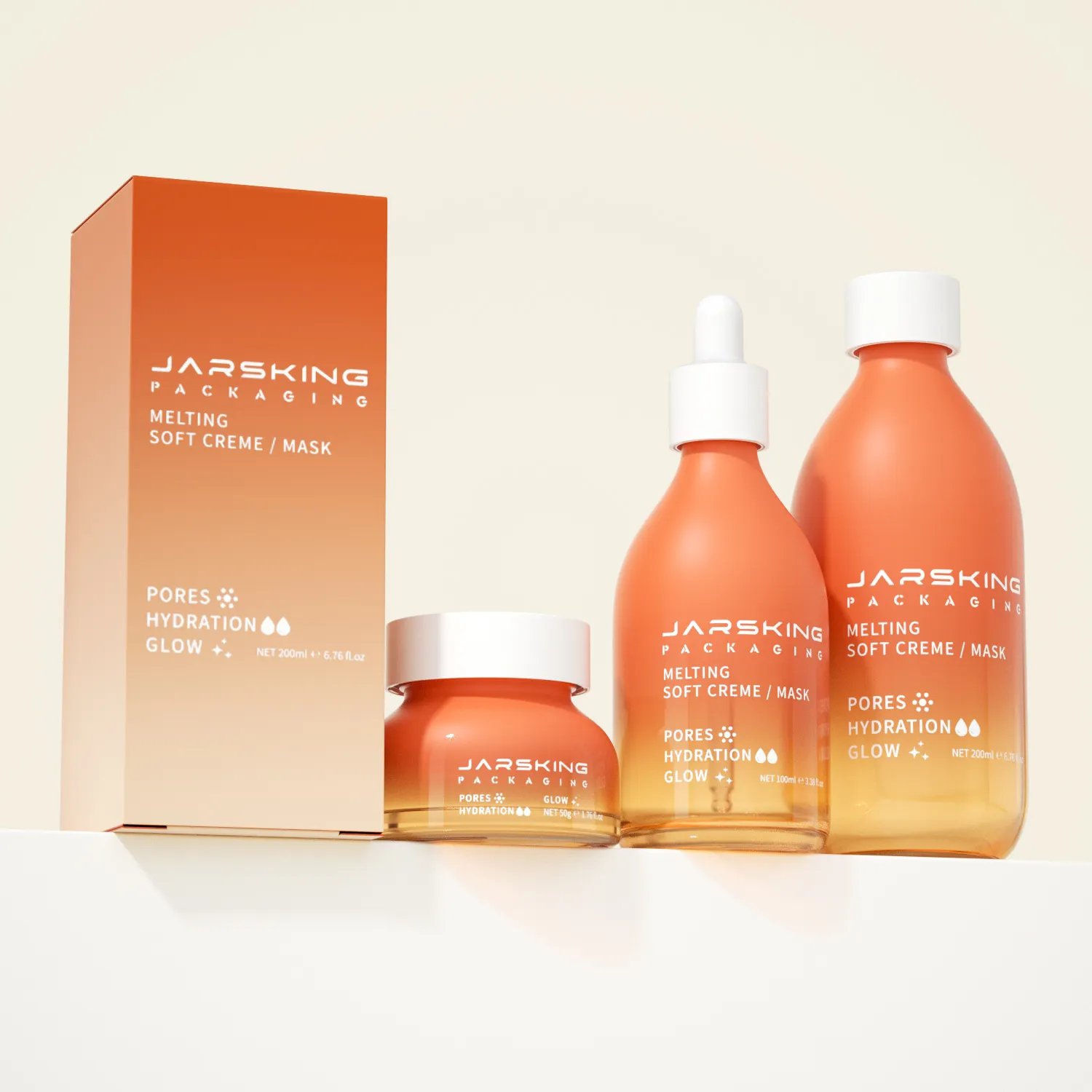 Skincare Packaging Serum Essential Oil Glass Bottles 50g 100ml 200ml - Image 2