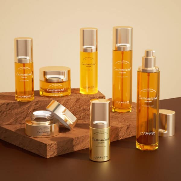Customized Modern Skincare Cosmetic Glass Bottle Jar Packaging