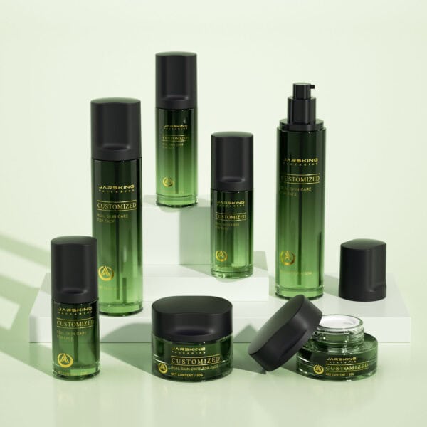 Customized Modern Skincare Cosmetic Glass Bottle Jar Packaging