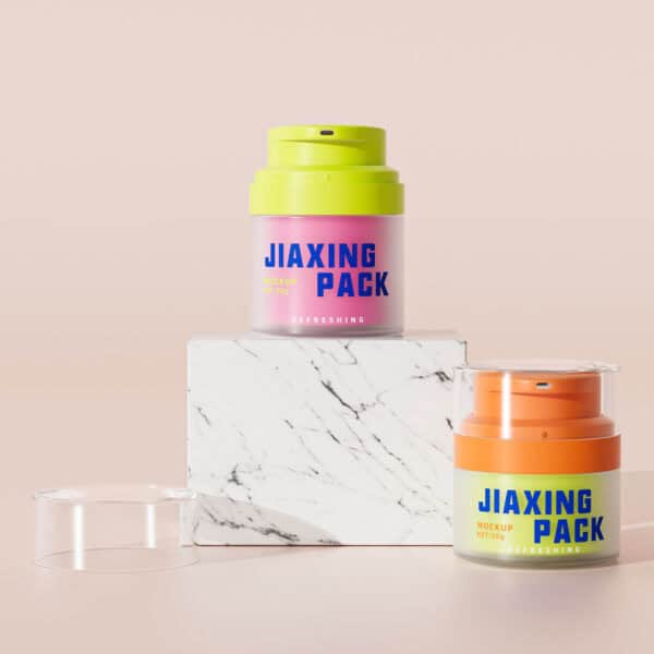 Refillable Lotion Plastic Airless Jar 30g 50g