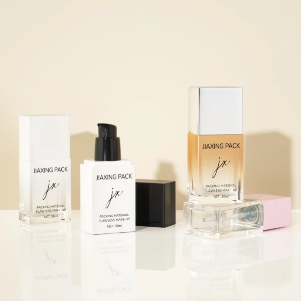 Flat Square Foundation Empty Bottle