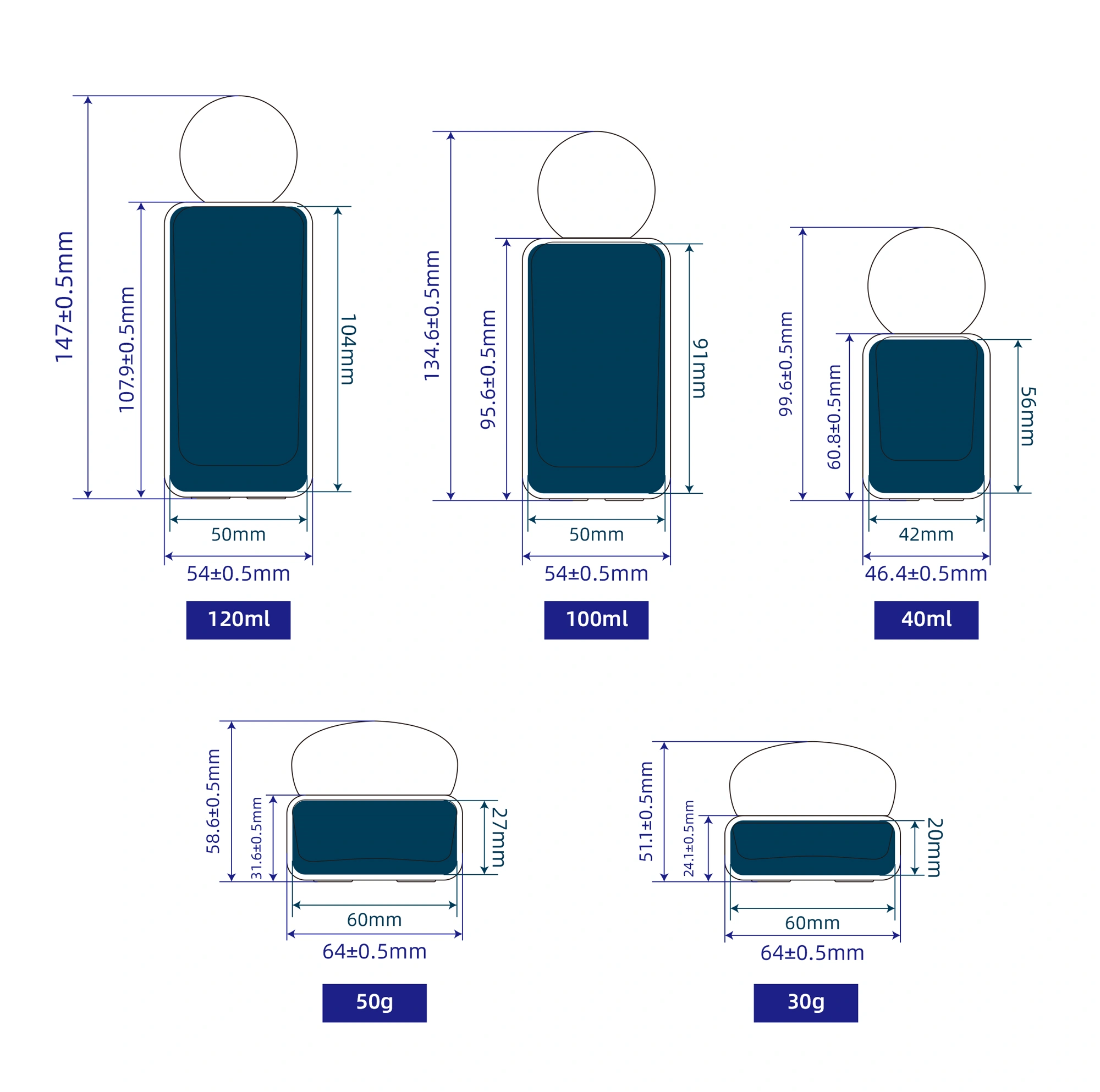 cosmetic bottles plastic