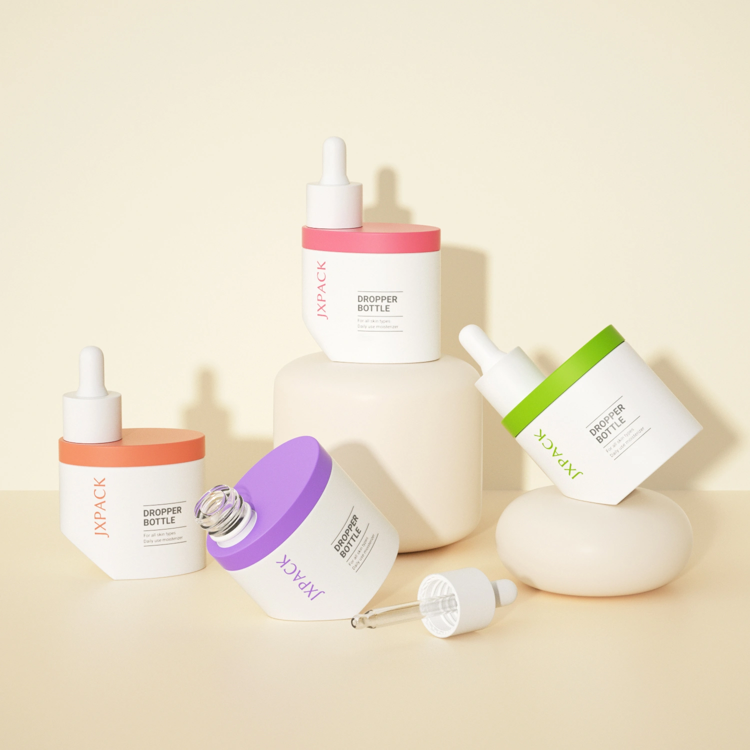 Custom shape cosmetic glass bottles