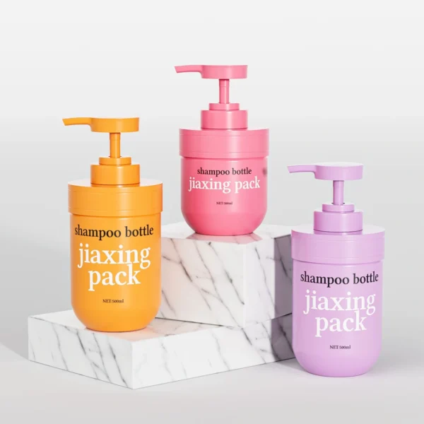 shampoo in an orange bottle