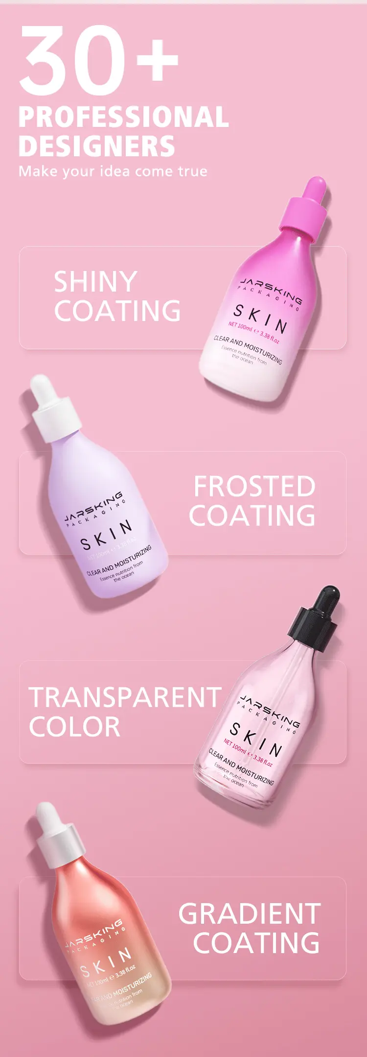 glass packaging for grooming products