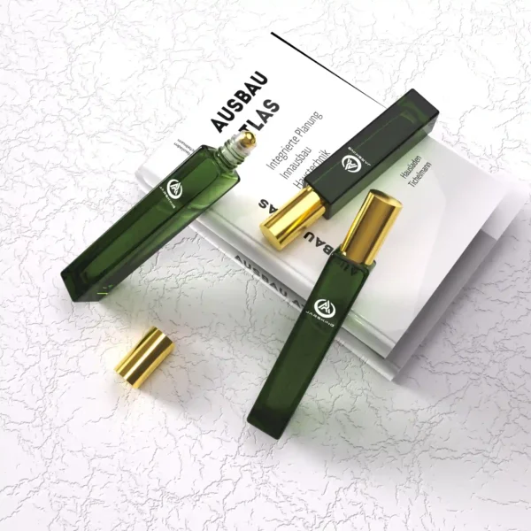 green portable perfume bottle