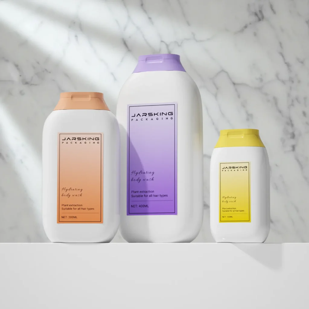 Olive-shaped plastic bottle