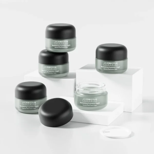 private label frosted cosmetic jars