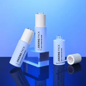 serum packaging with rotation push button dropper