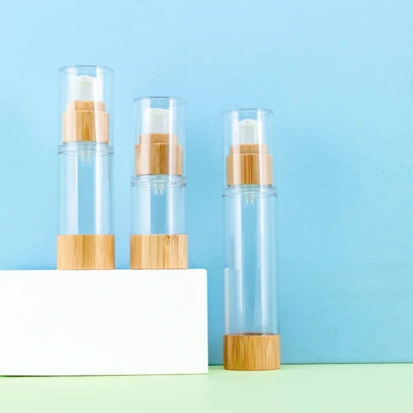 Transparent lotion bottle