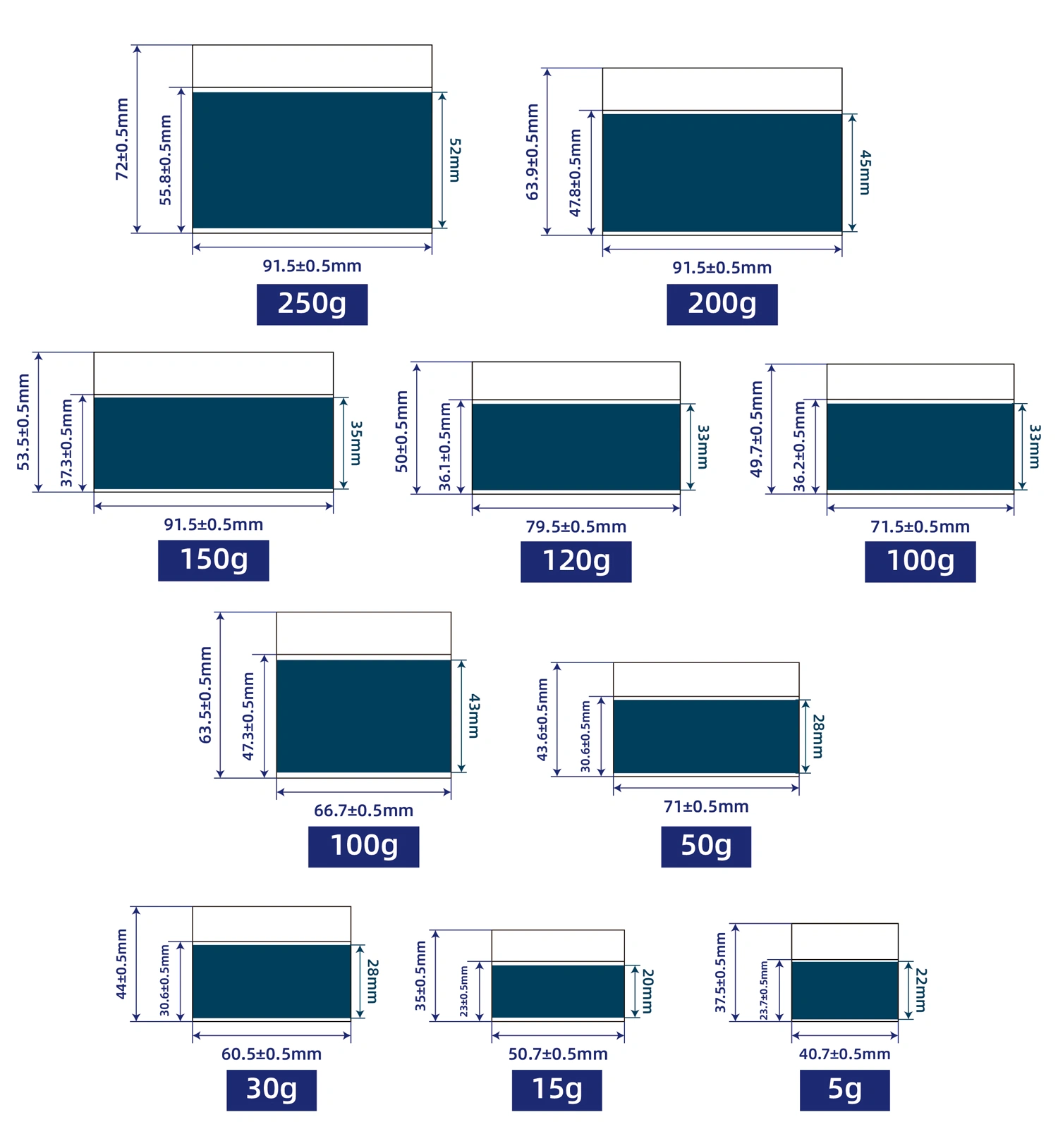 empty jars for body butter