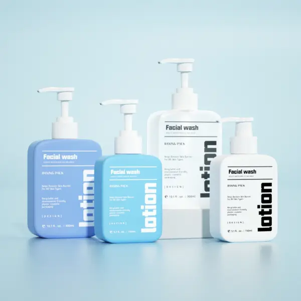 pink bottle of shampoo