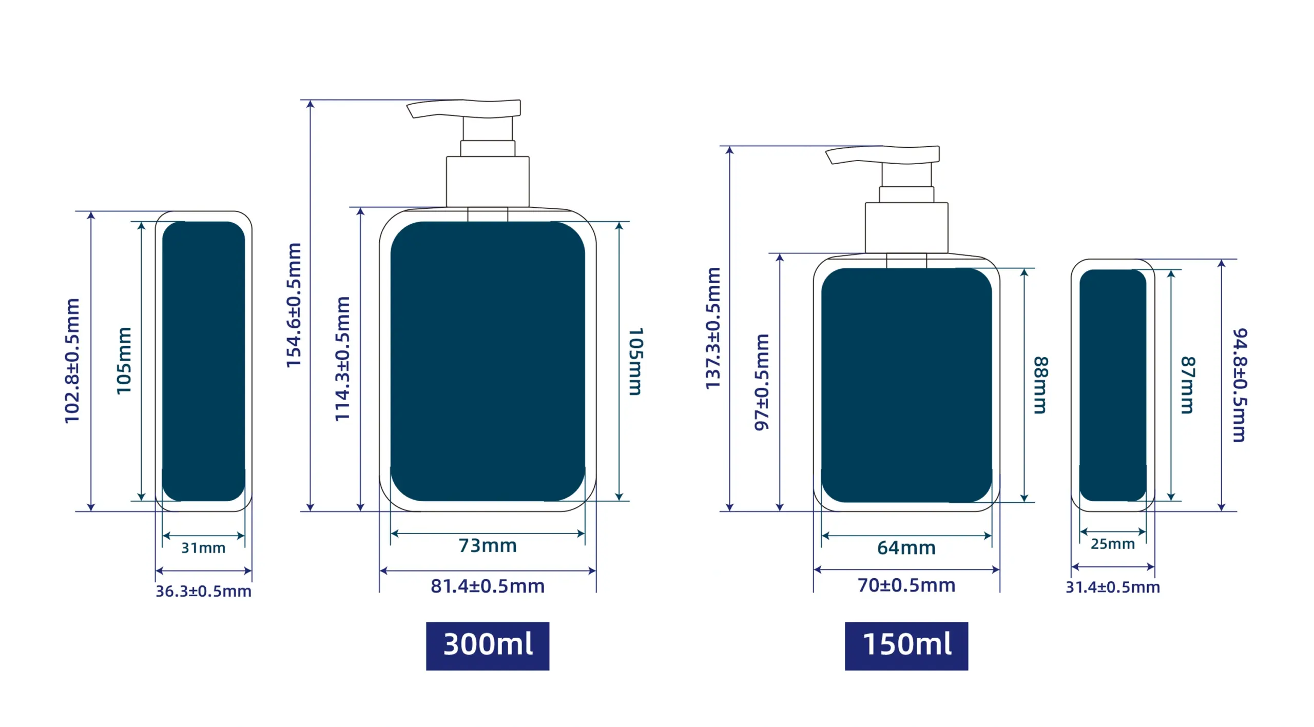 pump bottles for shampoo