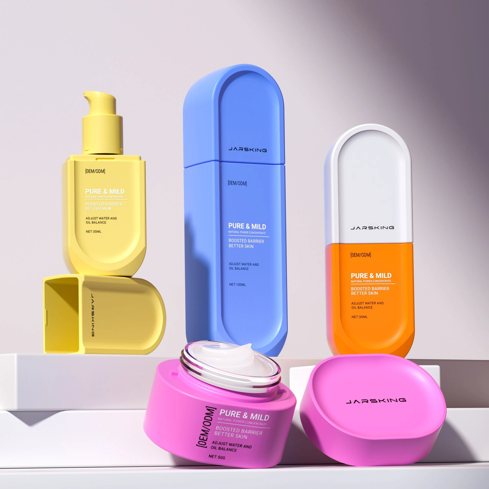 custom skincare packaging made from recycled materials