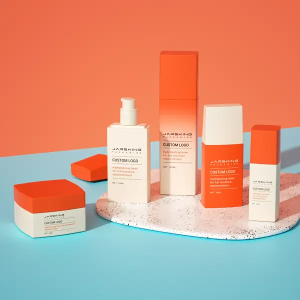 full skincare bottle and jar set