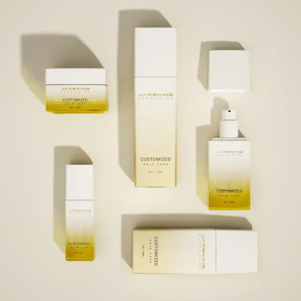 glass lotion bottle with square cap