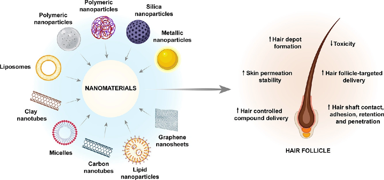 Nanomaterials in hair care and treatment