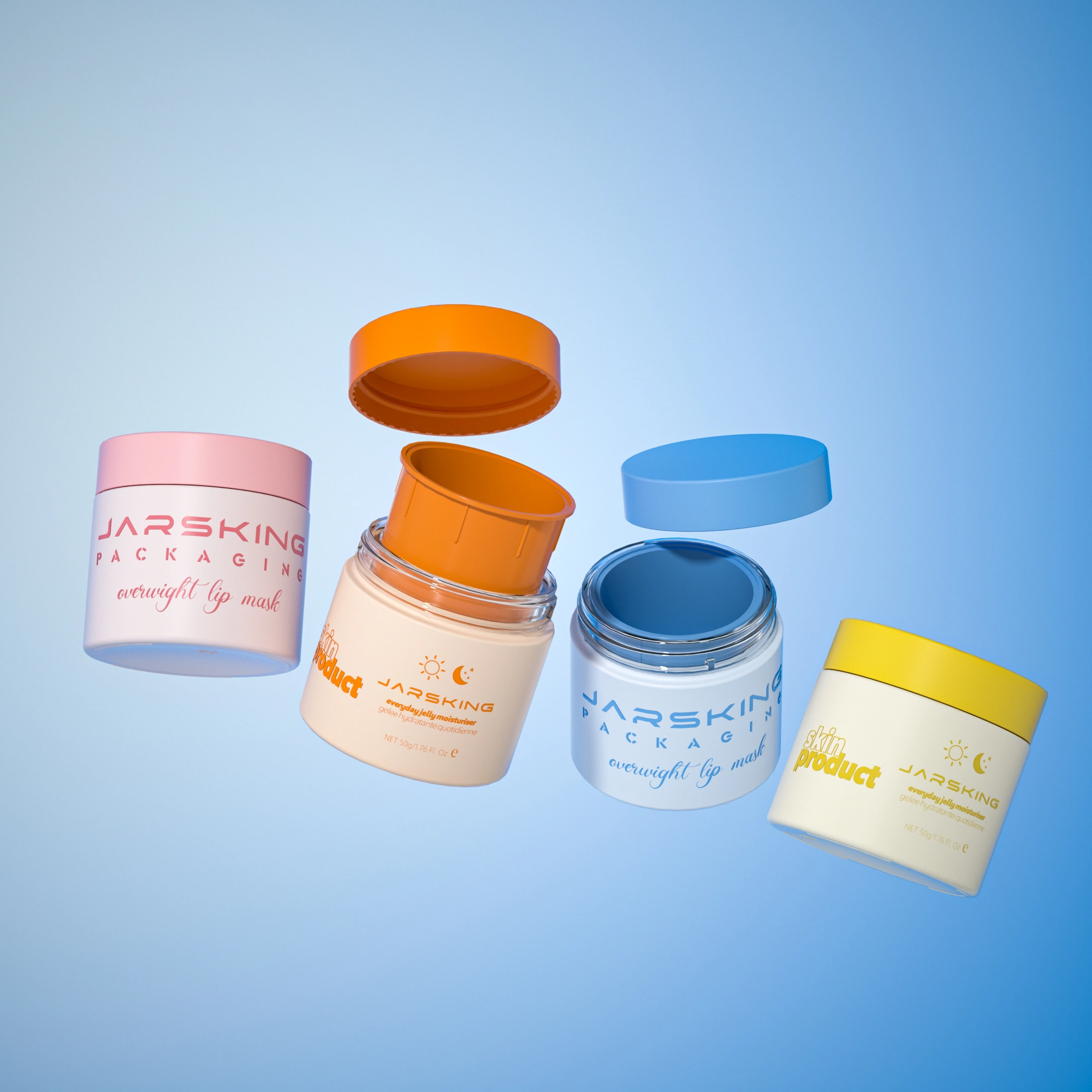 50ml frosted glass jar