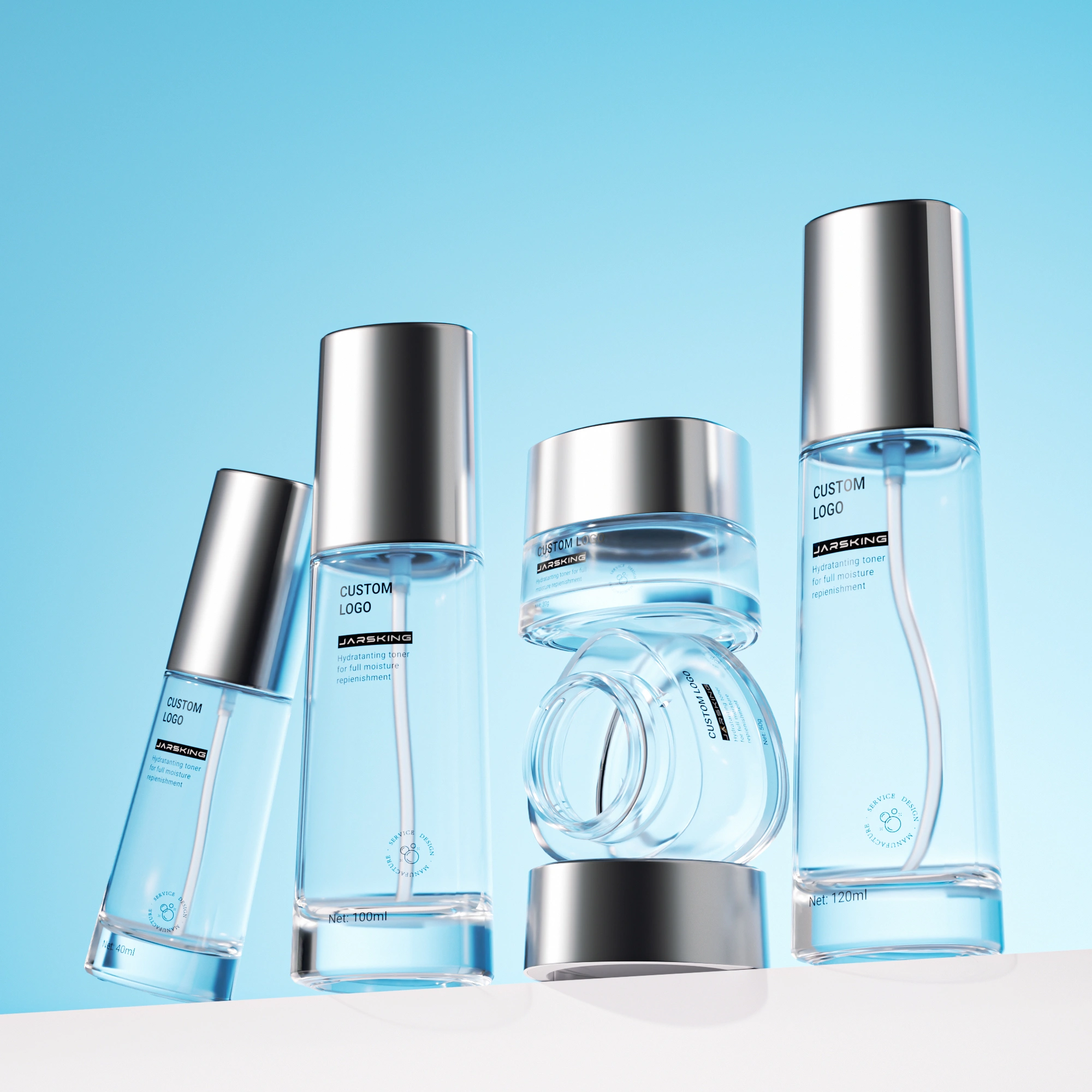 clear serum bottle