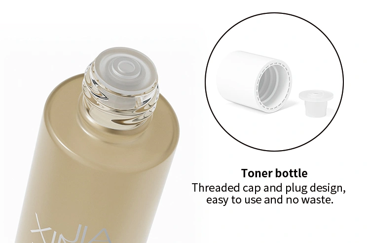 frosted glass skincare bottles