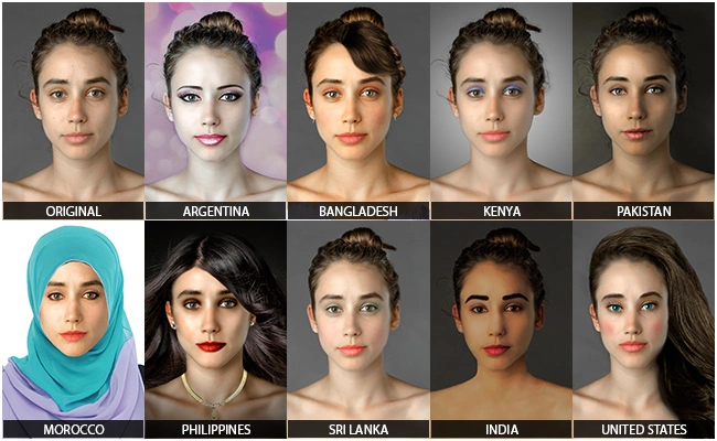 Makeup styles in different countries