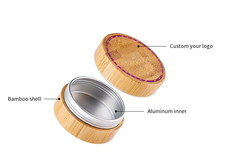 Aluminum jar with bamboo lid