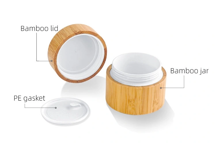 plastic jars with bamboo lids