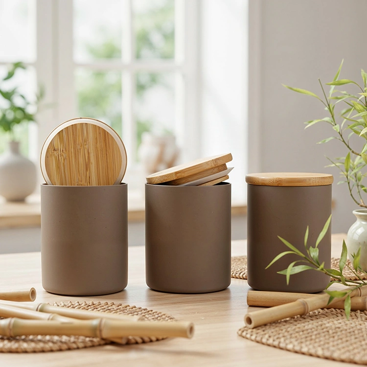 storage jars with bamboo lids