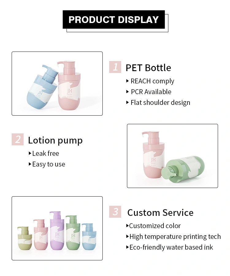 airless shampoo bottle display