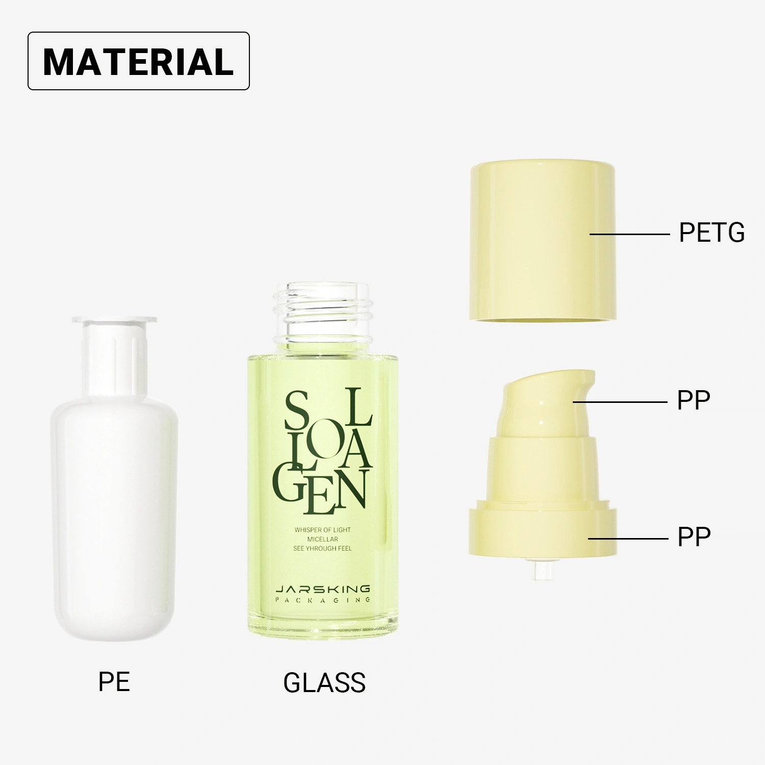 B2B supplier for luxury plastic bottle