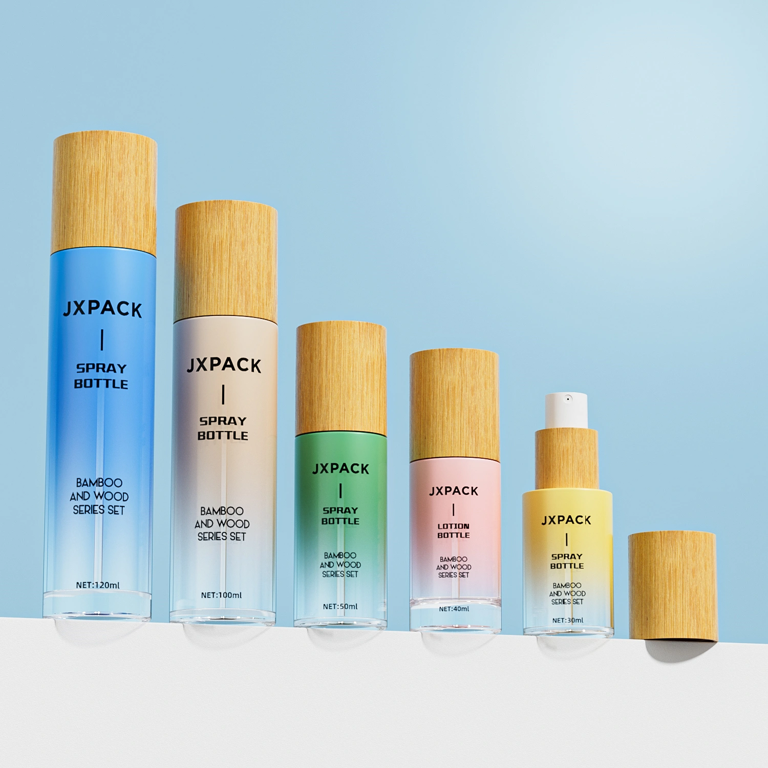 custom bamboo skincare beauty packaging