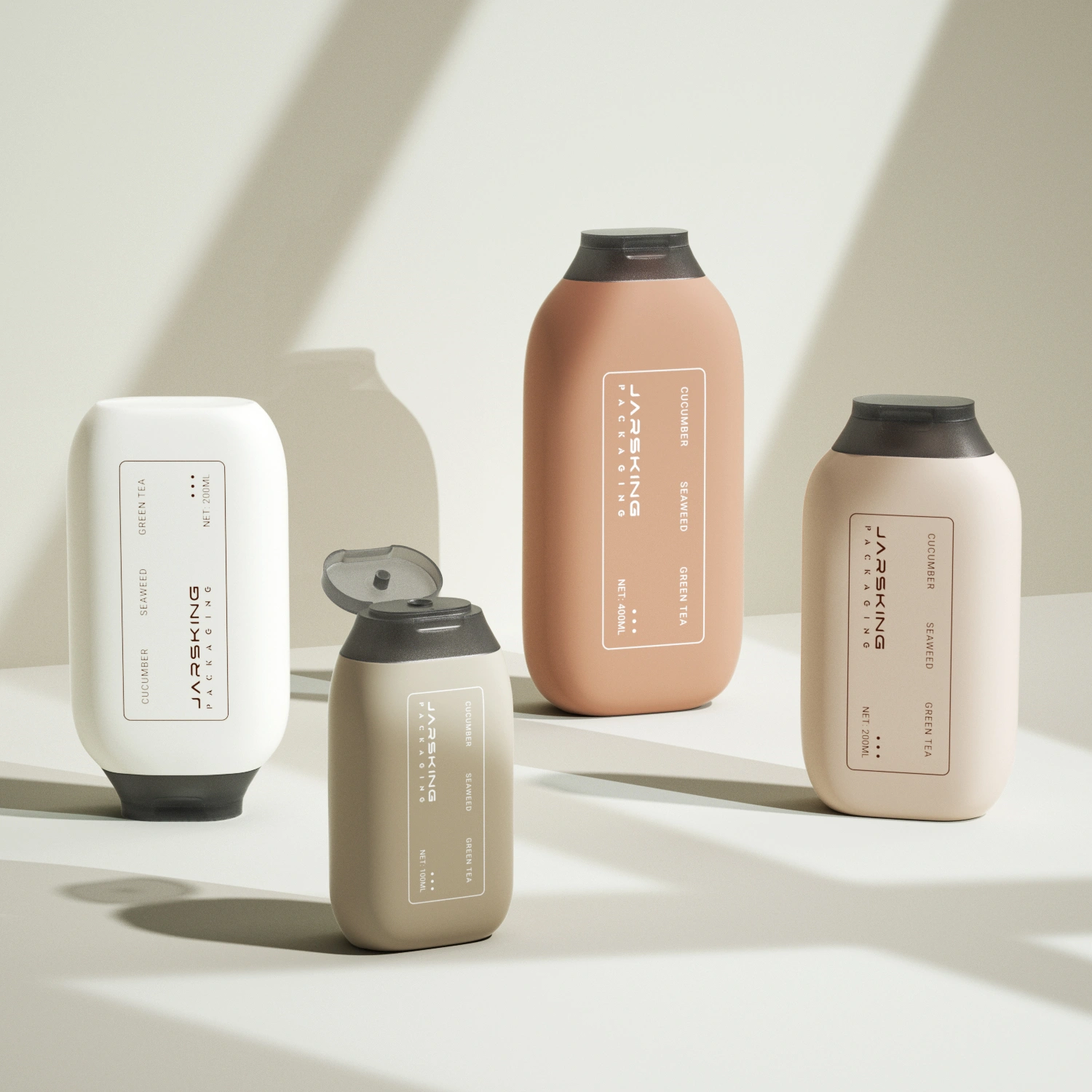 HDPE olive-shaped squeeze bottles