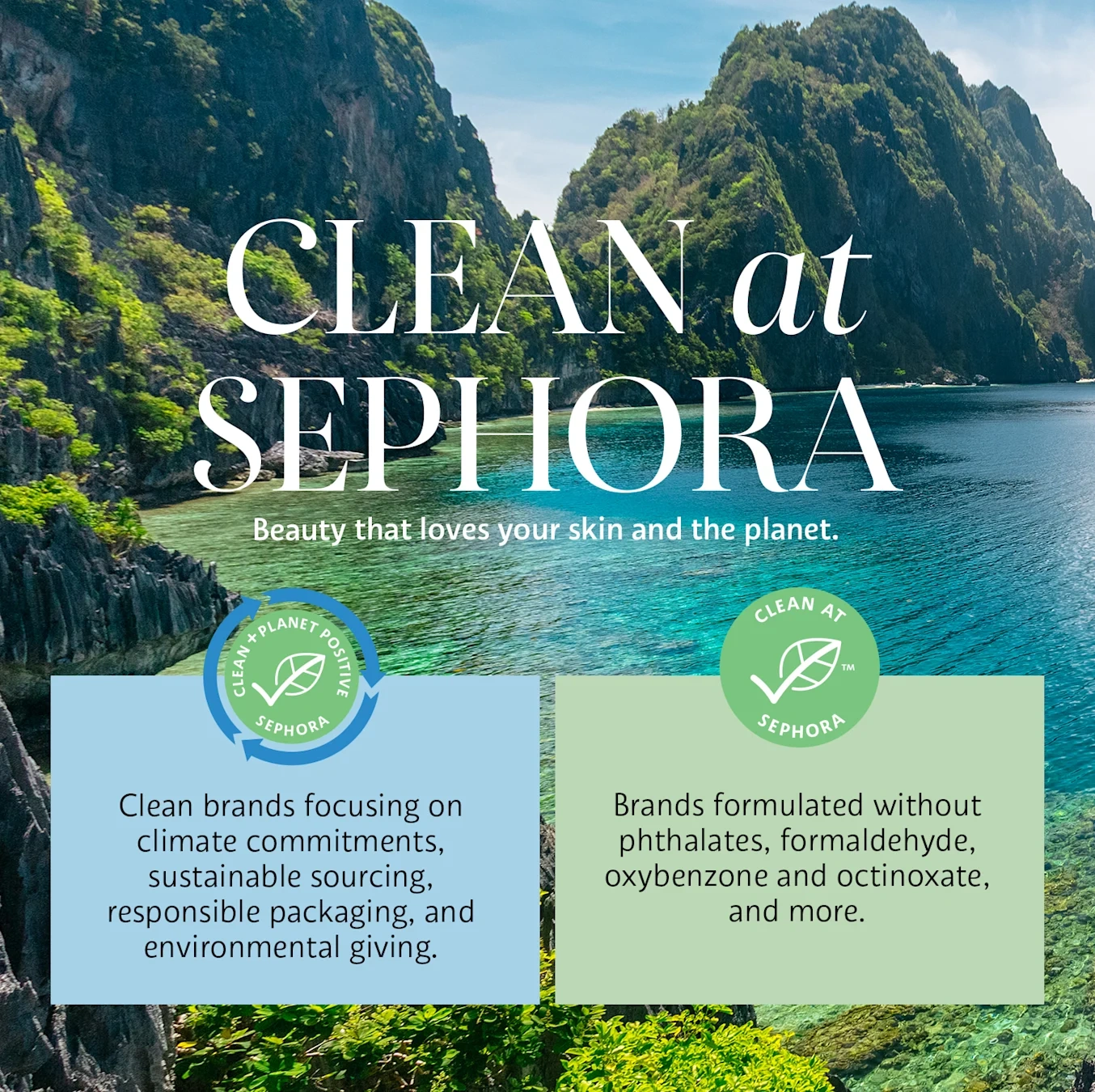 Sephora's Clean + Planet Positive seal