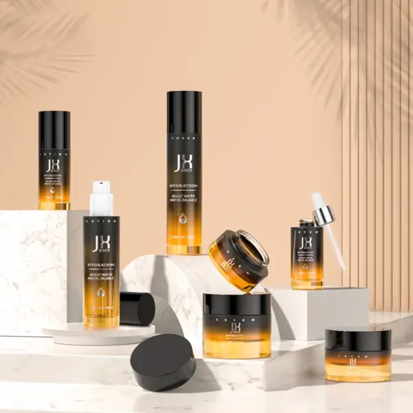 Amber glass cosmetic set manufacturer