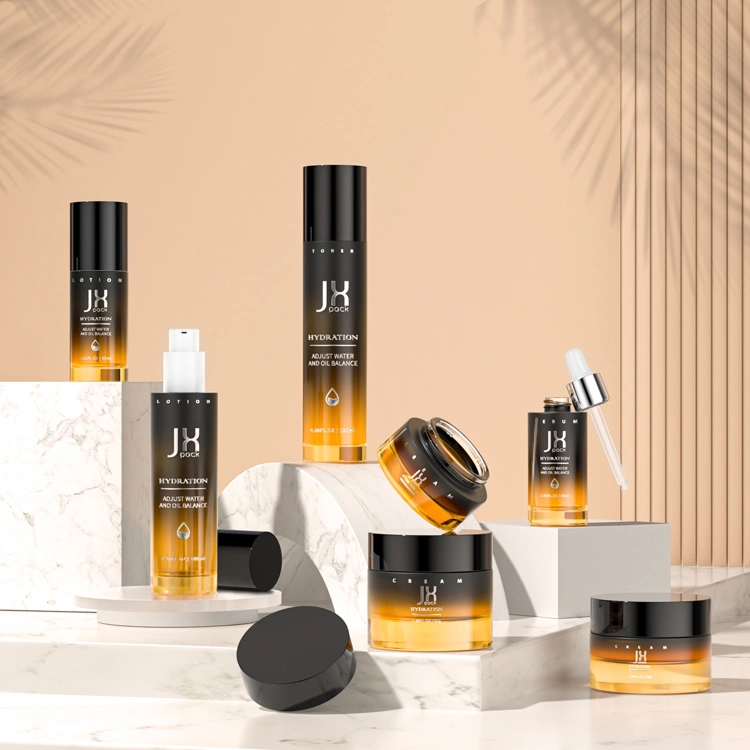 Amber glass cosmetic set manufacturer