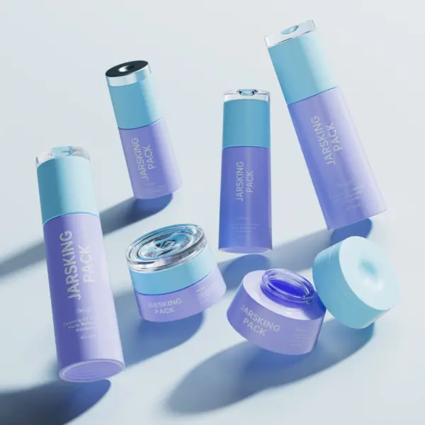 Glass bottle with lotion pump