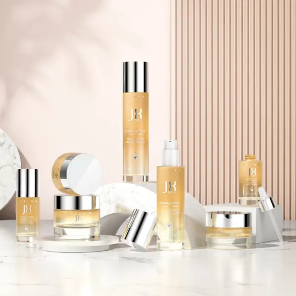 Gradient glass cosmetic bottles