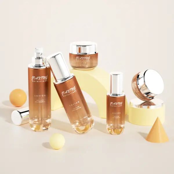 Heavy base glass cream jars