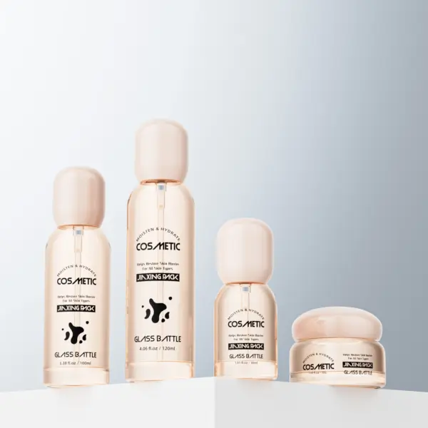 Minimalist skincare packaging set