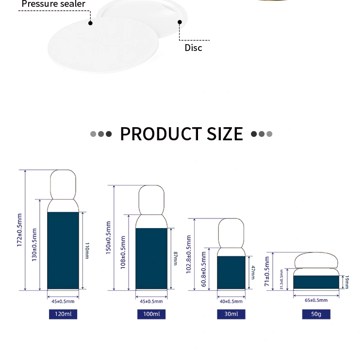 Private label serum and lotion bottles
