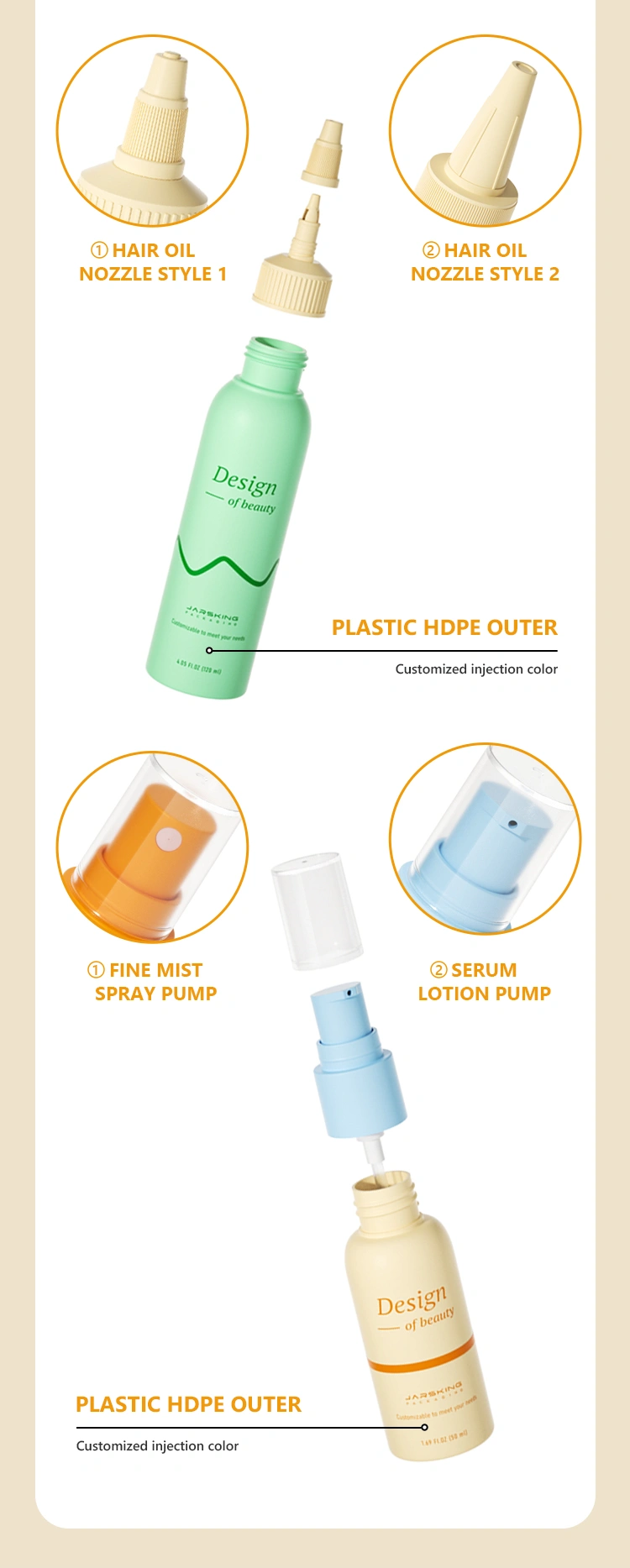 Private label skincare containers