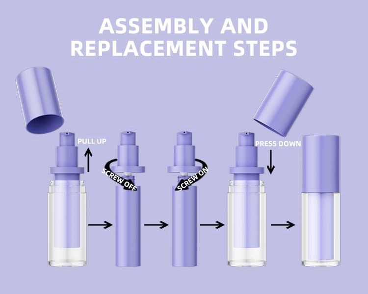 airless bottle replacement steps