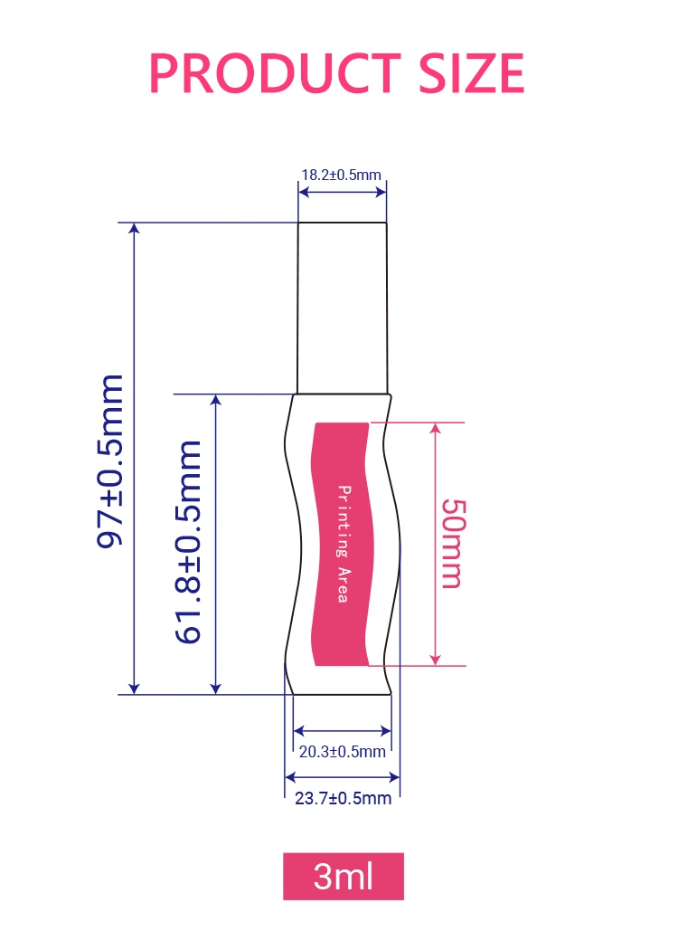 Empty tubes for lip glow oil