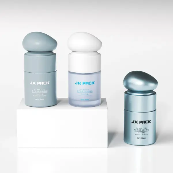 Face cream packaging with artistic lid