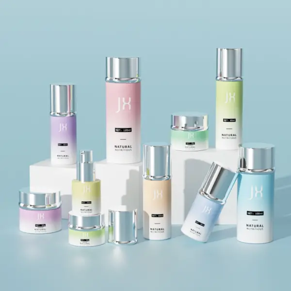 glass bottle with silver cap