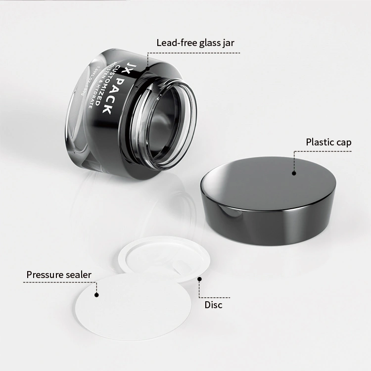 Heavy glass packaging for luxury cream