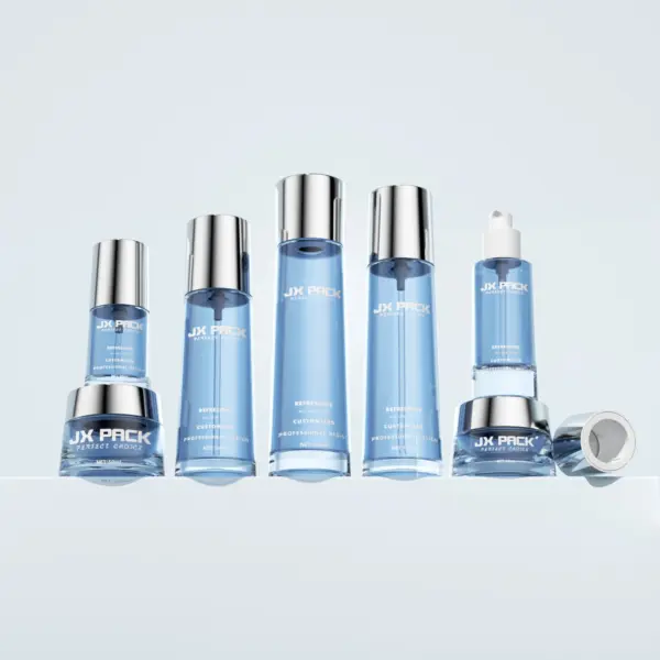 Matte metallic finish cosmetic caps