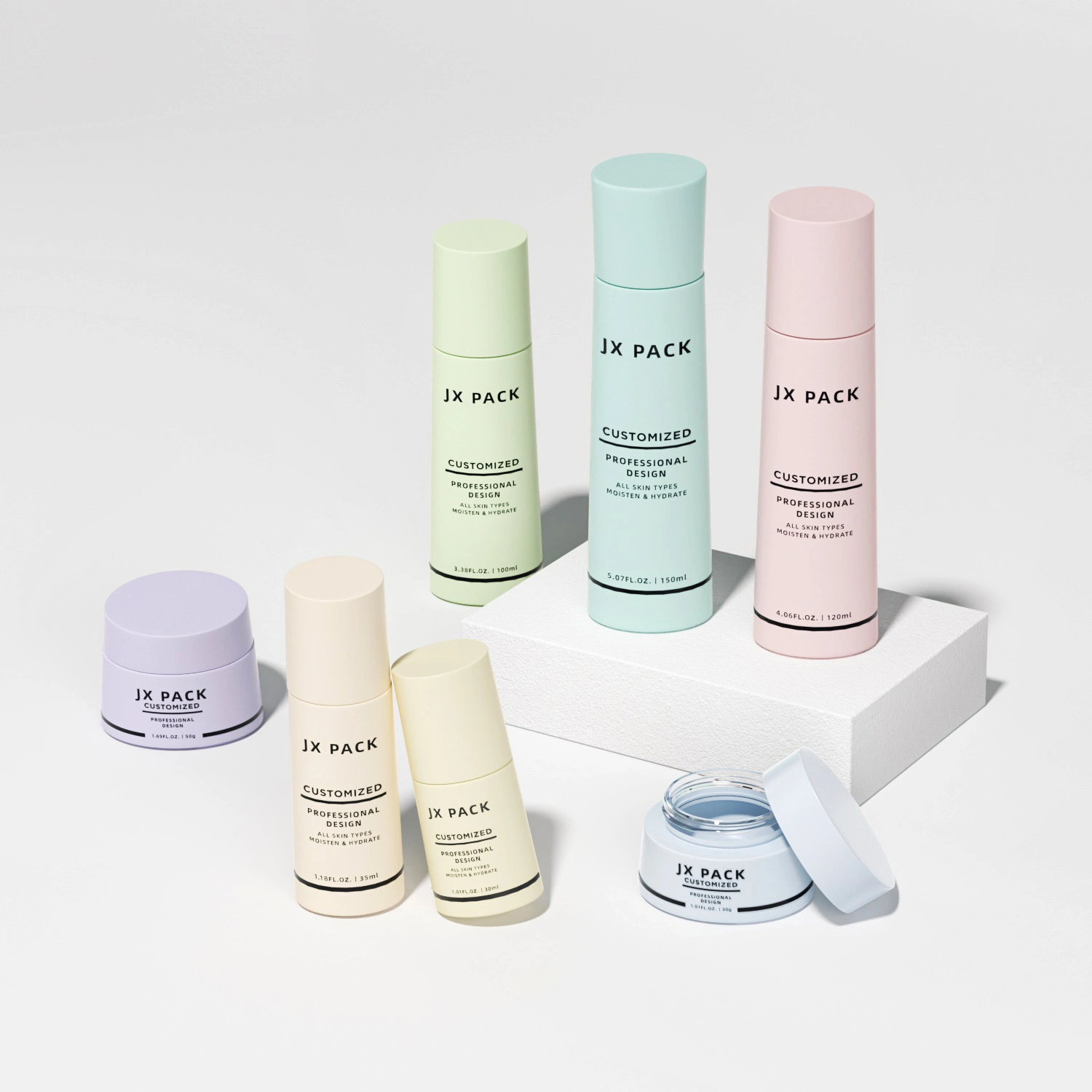 Professional glass cosmetic packaging