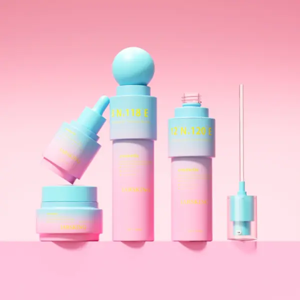 Cosmetic packaging with spherical caps